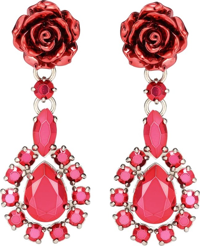 Prada Rose Jewels clip-on earrings