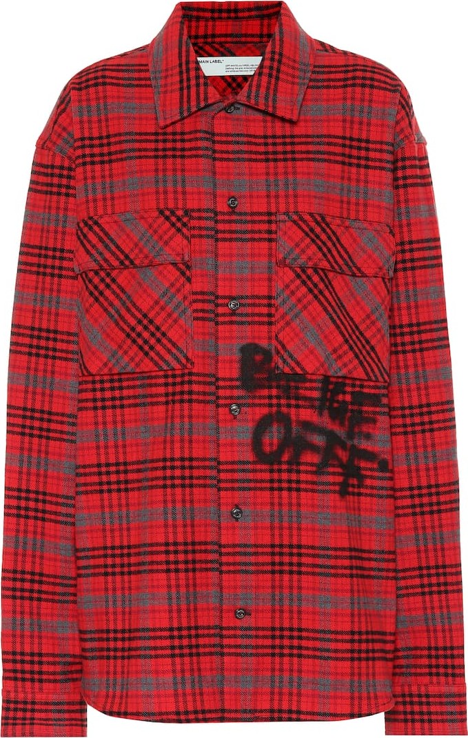 Off White Check cotton-blend shirt