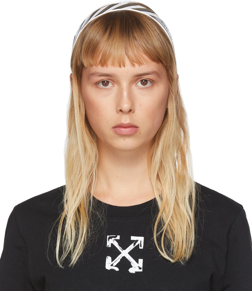Off White Black & White Diag Headband
