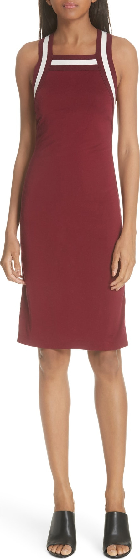 T By Alexander Wang Stripe Trim Sheath Dress