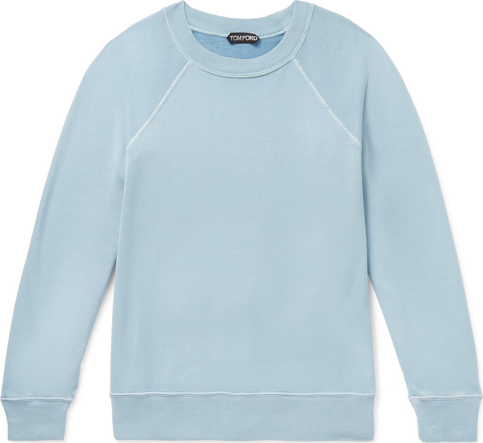 TOM FORD Garment-Dyed Loopback Cotton-Jersey Sweatshirt