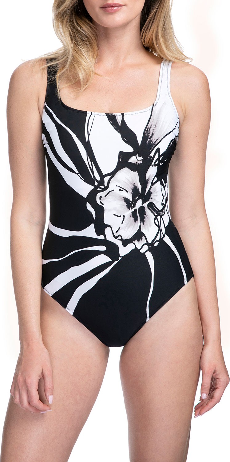 Gottex Midnight Rose Square-Neck One-Piece Swimsuit - Extra Coverage