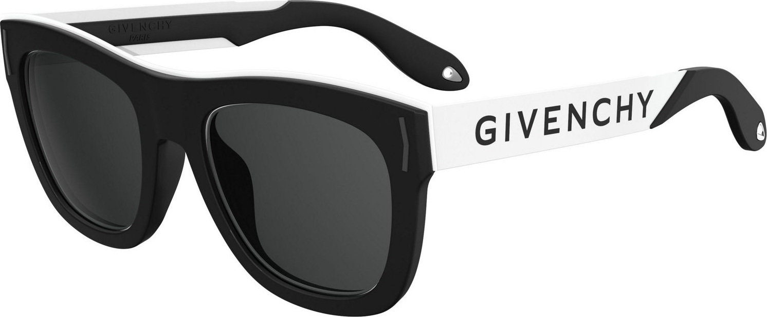 Givenchy Stainless Steel & Rubber Square Logo Sunglasses