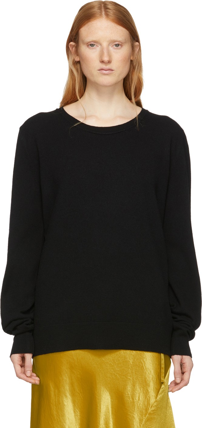Ann Demeulemeester Black Canber Crewneck Sweater