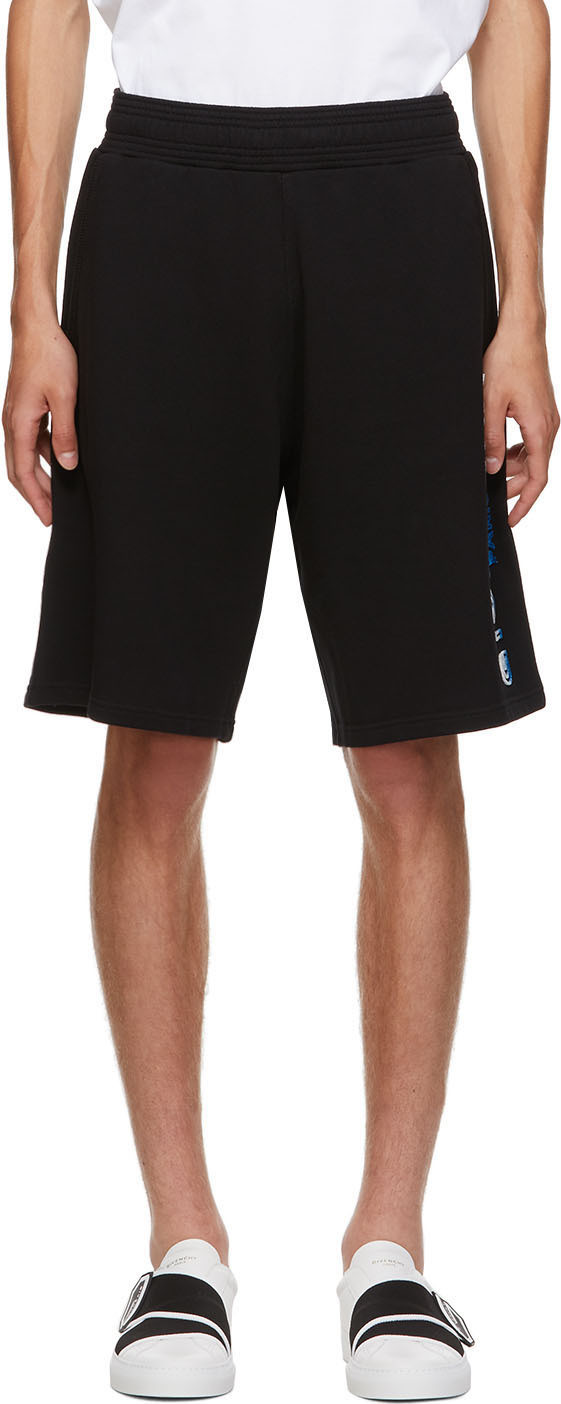 Givenchy - Black Tufting Logo Shorts