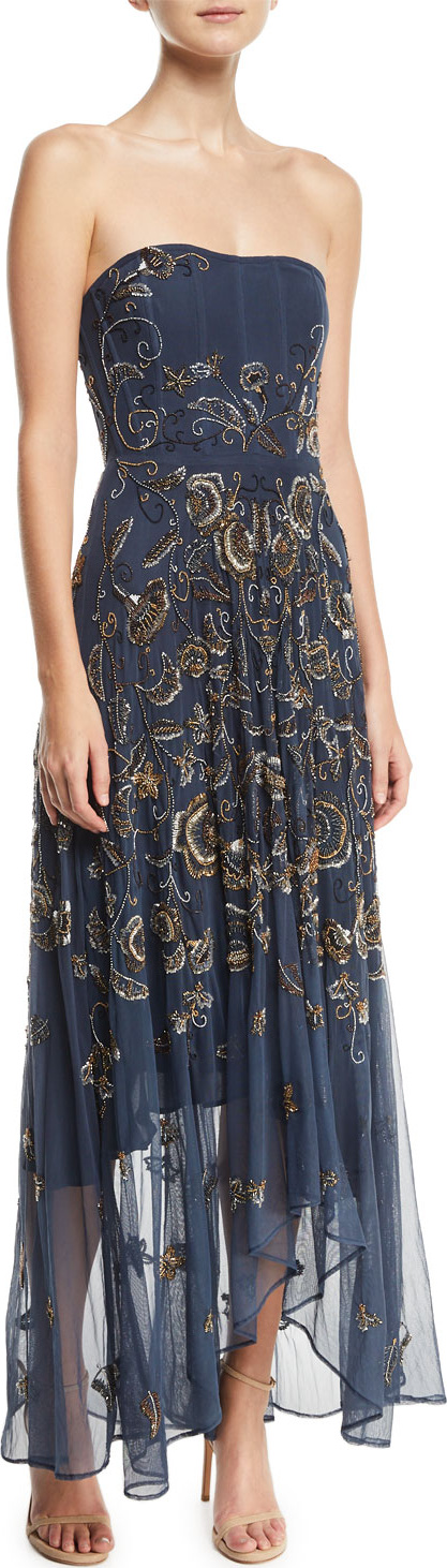 Haute Hippie Tango Strapless Illusion Gown