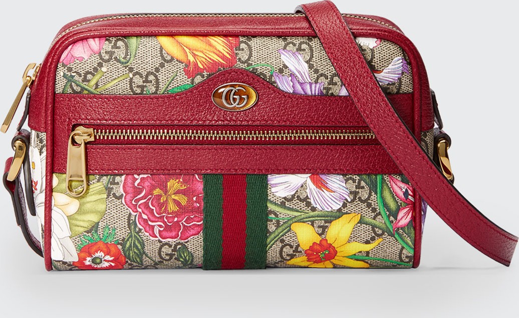 Gucci Ophidia Mini GG Flora Crossbody Bag