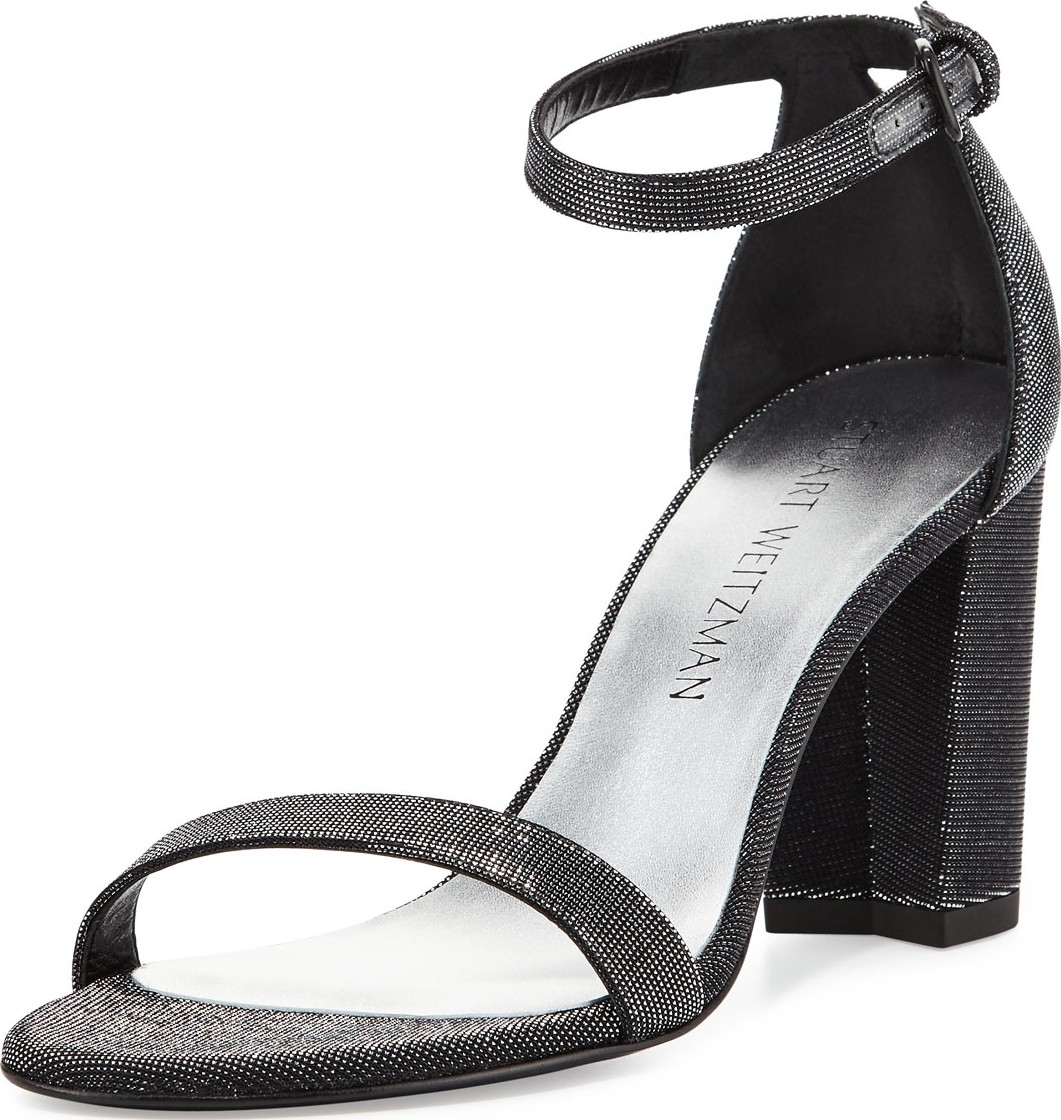 Stuart Weitzman Nearlynude Shimmery City Sandal