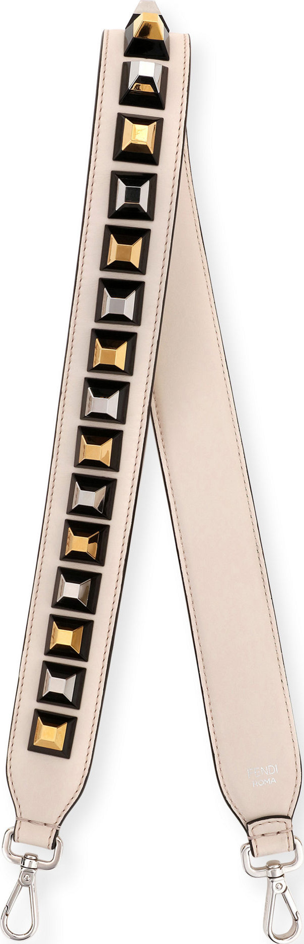 Fendi Strap You Studded Calf Shoulder Strap