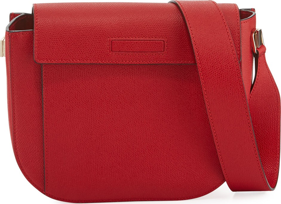 Valextra Saffiano Twist Crossbody Bag