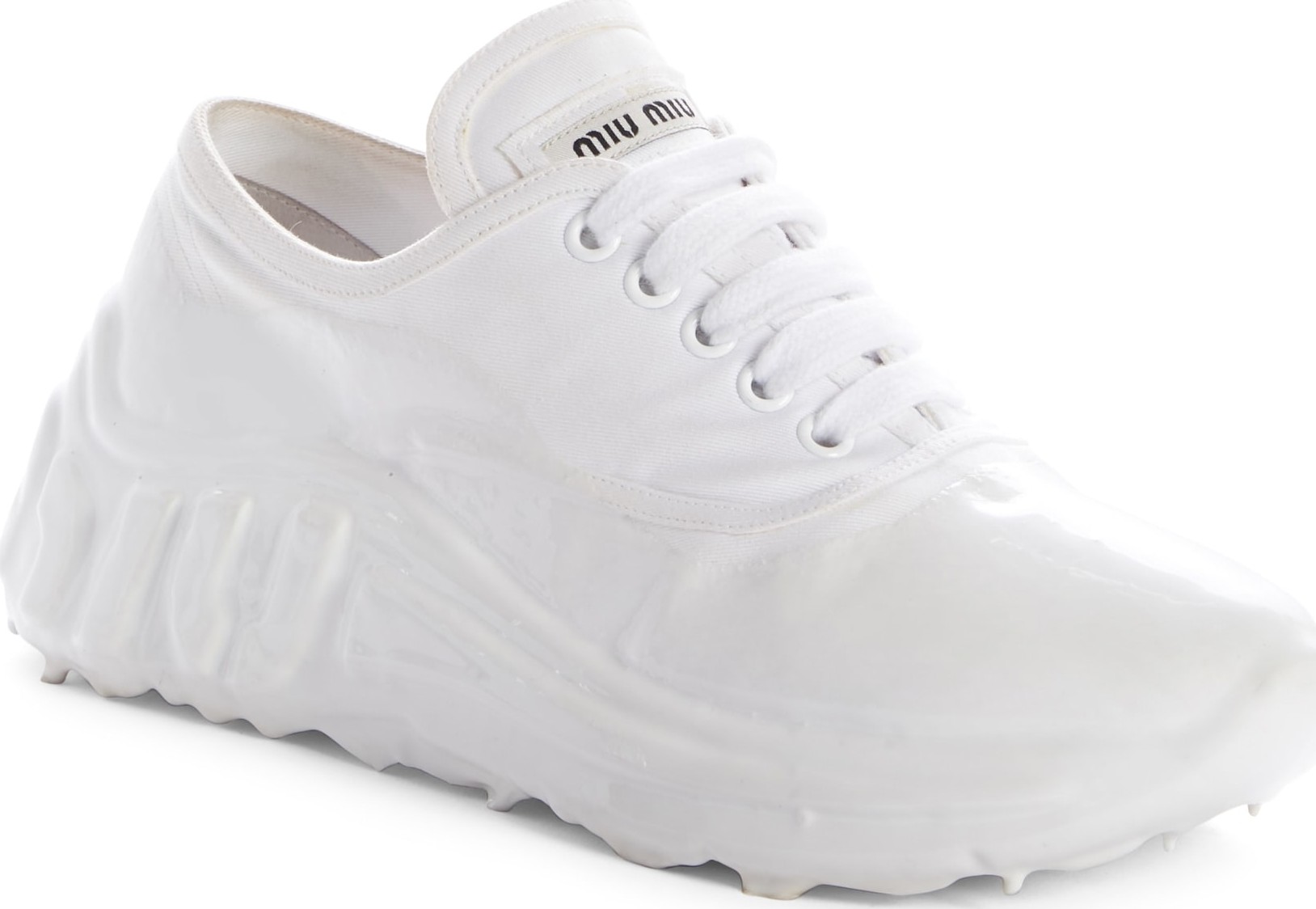 Miu Miu Flared Heel Sneaker