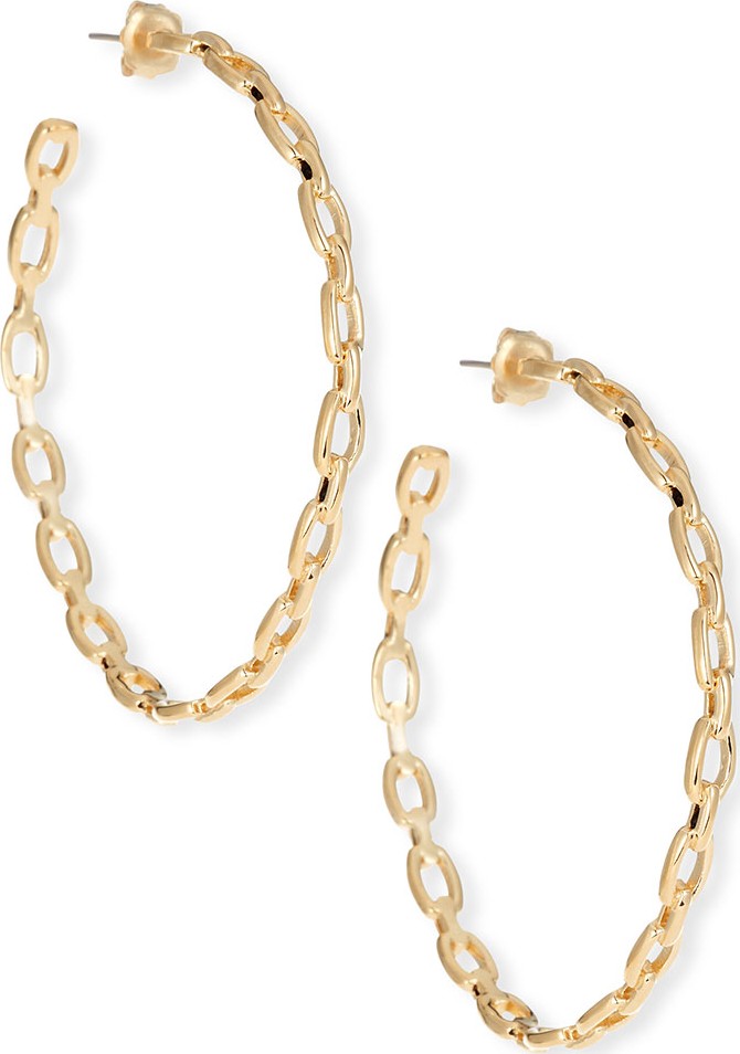 Jennifer Zeuner Jewelry Carmine Medium Link Hoop Earrings