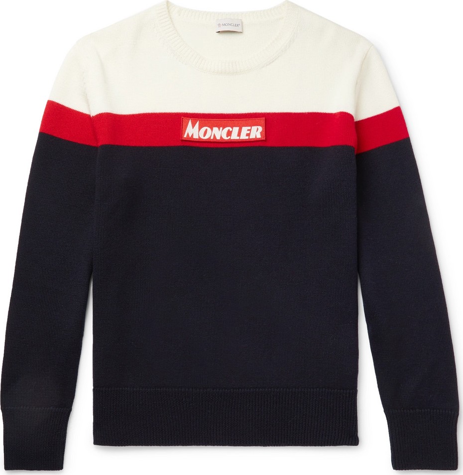 Moncler Colour-Block Virgin Wool Sweater
