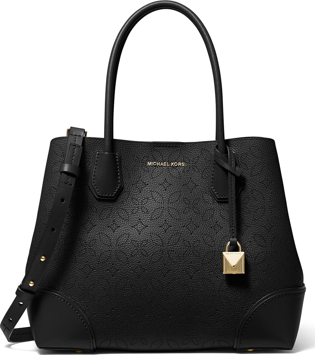 MICHAEL MICHAEL KORS Mercer Gallery Medium Laser Leather Tote Bag
