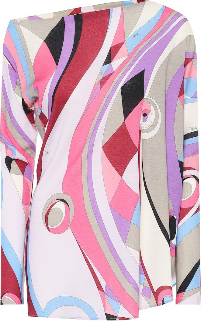 Emilio Pucci Asymmetric wool-blend top