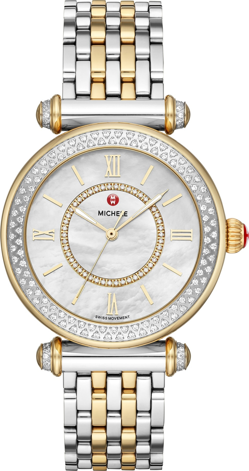 MICHELE Caber Diamond Bracelet Watch, 35mm