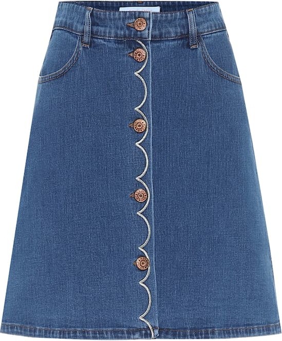 See By Chloé High-rise stretch-denim miniskirt