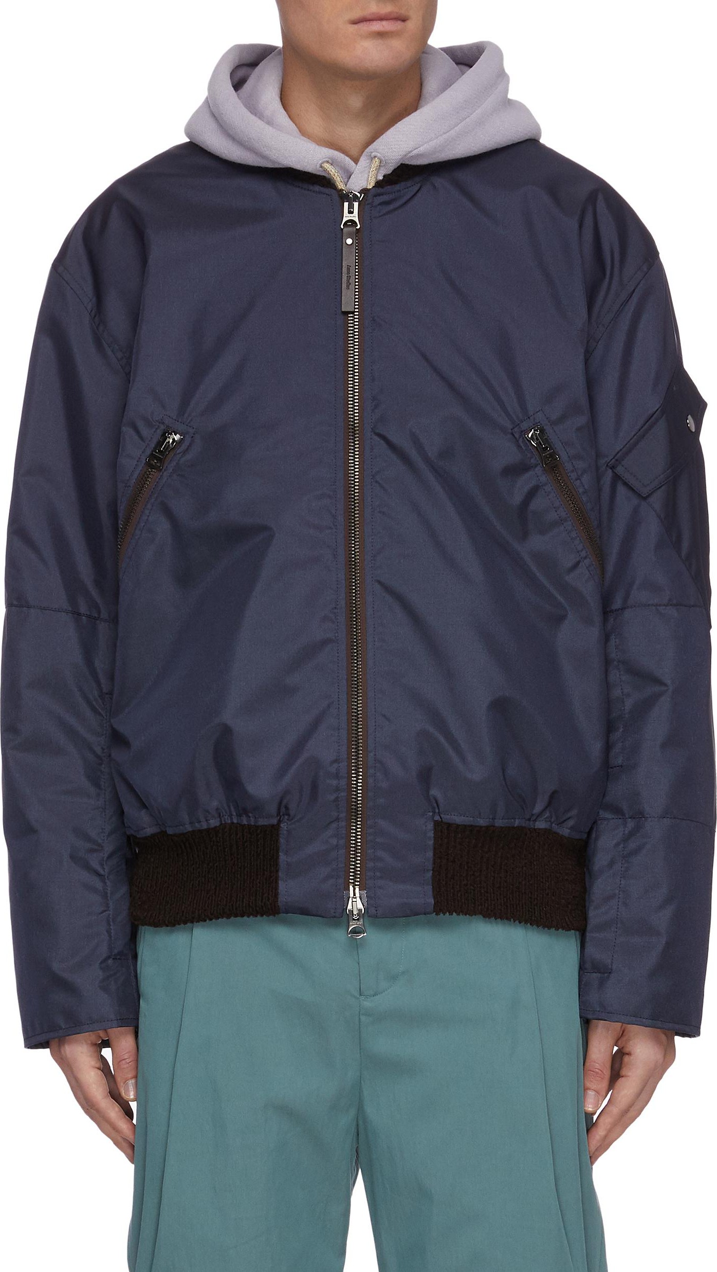 Acne Studios Rib collar nylon bomber jacket