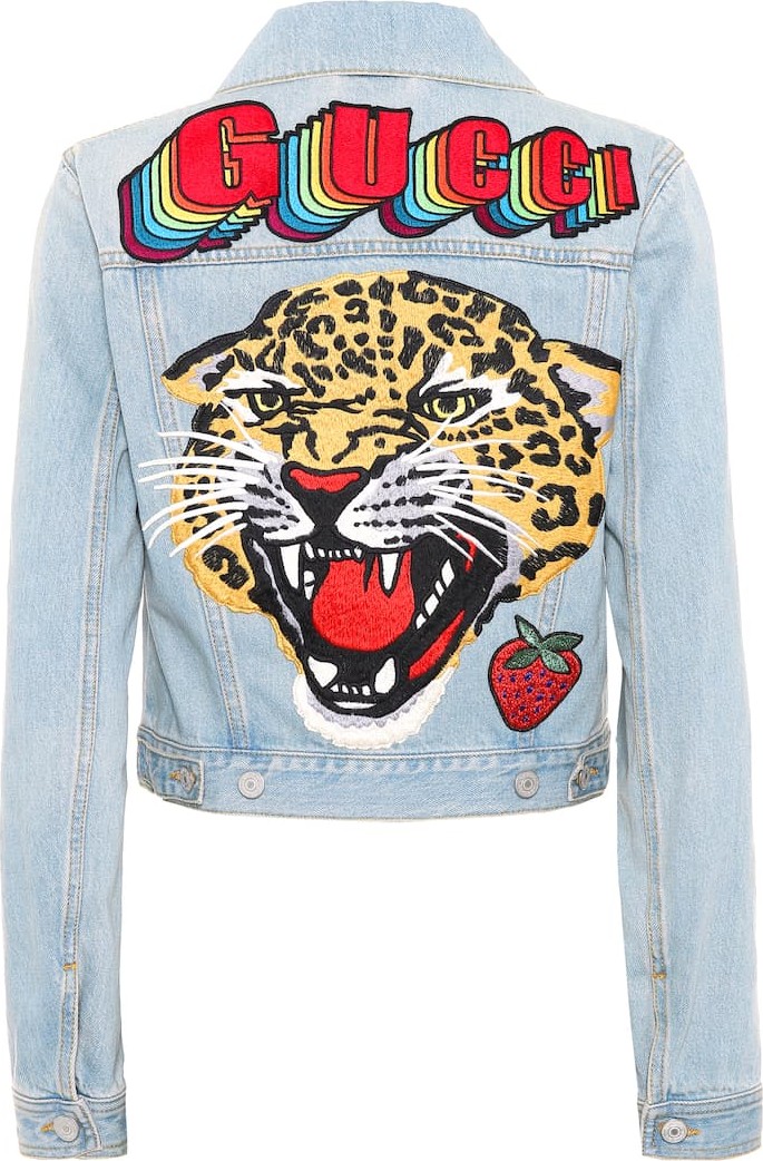 Gucci Embroidered denim jacket
