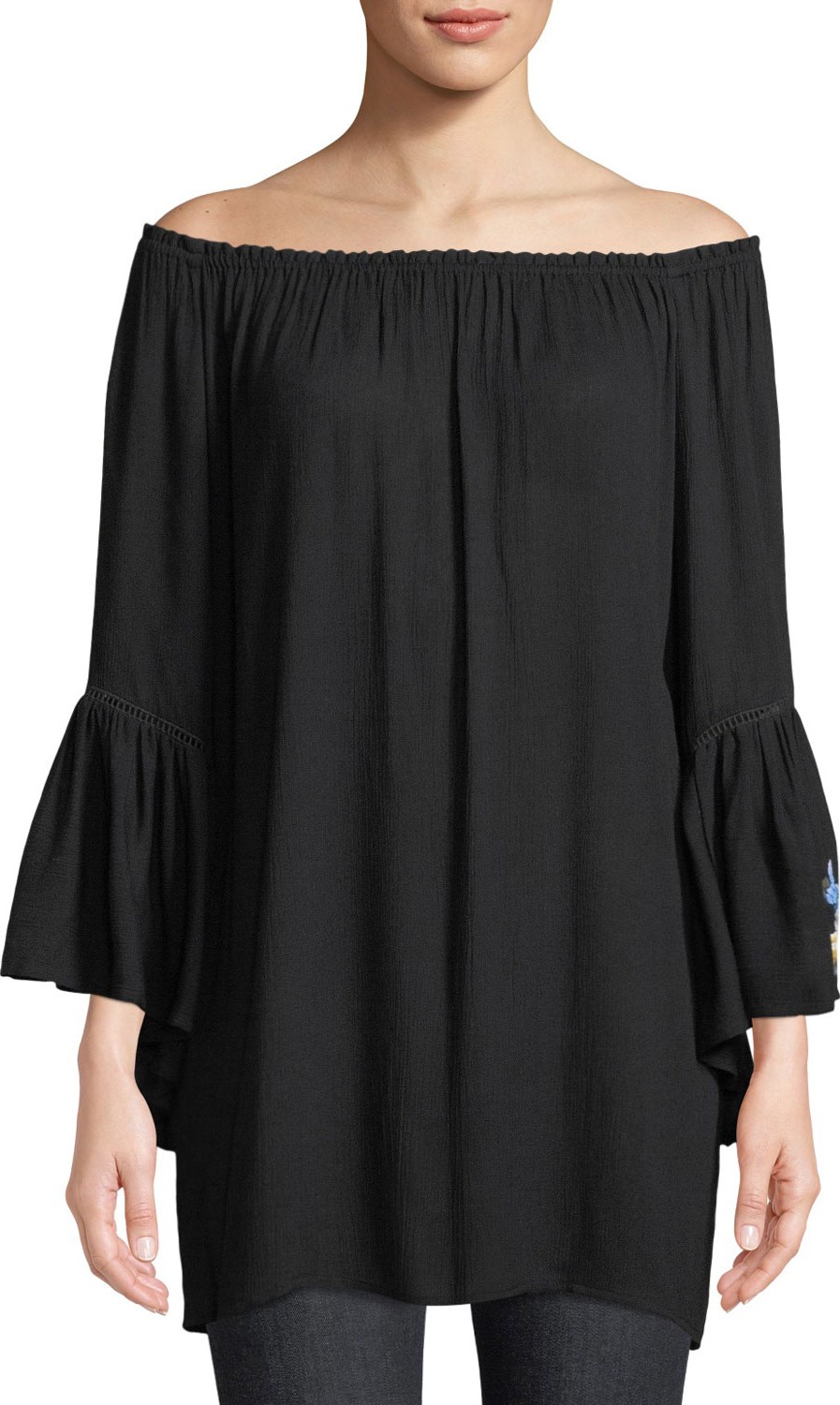 Johnny Was Casey Bell-Sleeve Tunic Coverup
