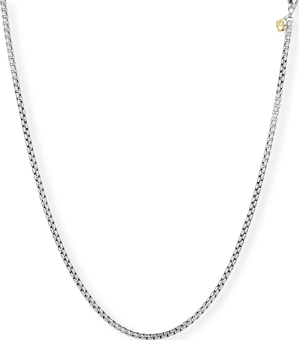 David Yurman Medium Box Chain with Gold, 16"L