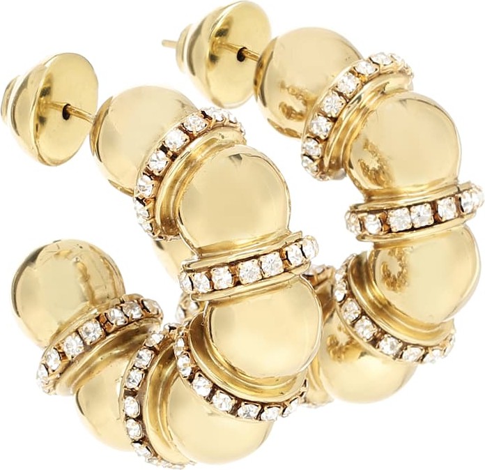 Ellery Crystal-embellished hoop earrings