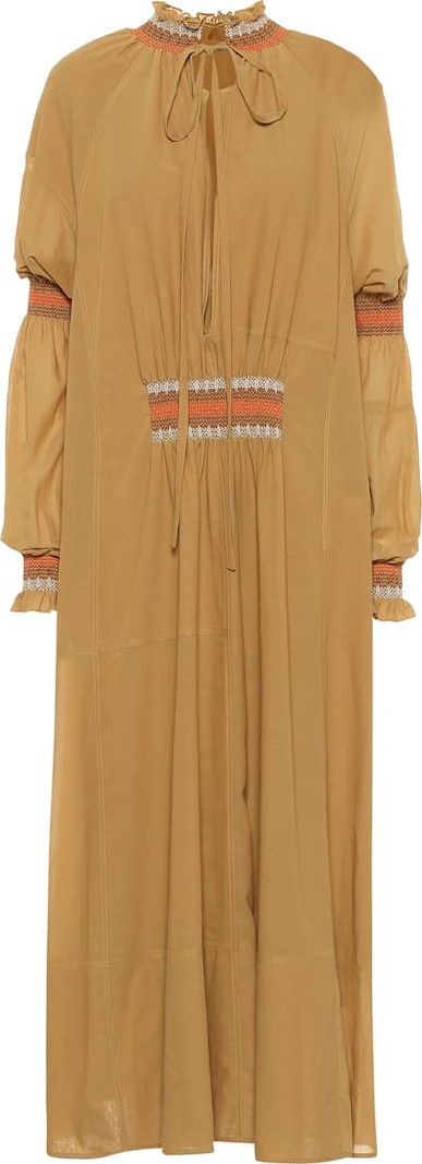 LOEWE Cotton-blend midi dress