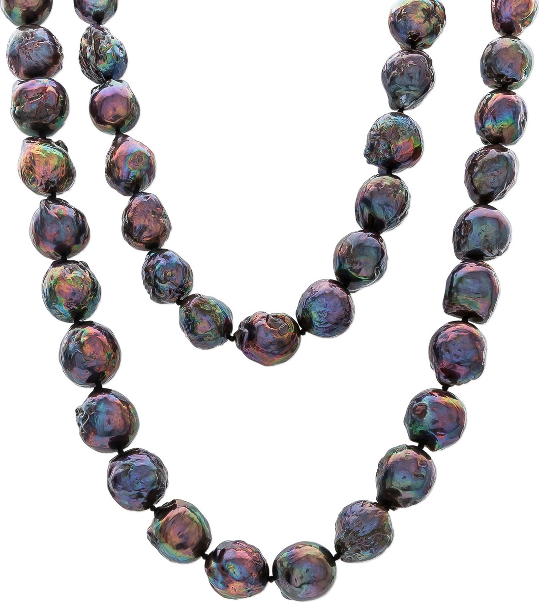Stephen Dweck Dark Peacock Pearl Necklace