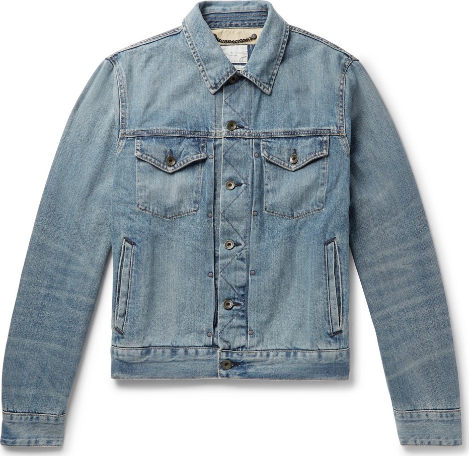 Rag & Bone Definitive Embroidered Selvedge Denim Jacket