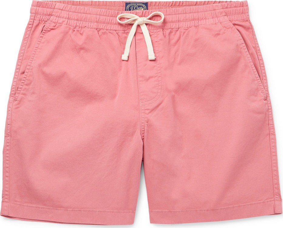 J.Crew Dock Garment-Dyed Stretch-Cotton Drawstring Shorts