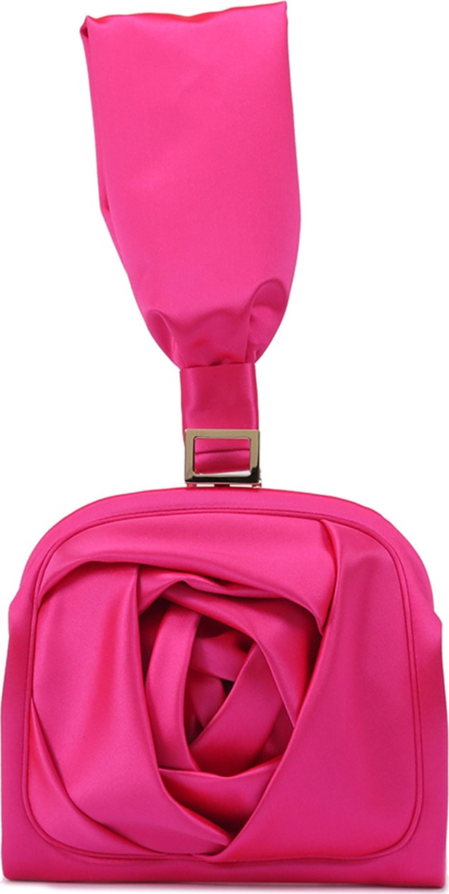 Roger Vivier Rose Bracelet Clutch Bag, Hot Pink