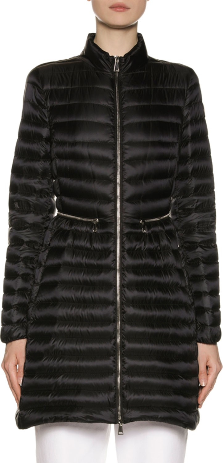 Moncler Agatelon Zip-Front Quilted Puffer Coat