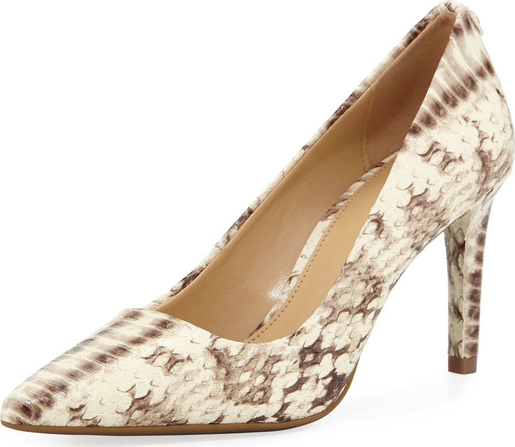 MICHAEL MICHAEL KORS Dorothy Flex Snake-Embossed Leather Pumps MICHAEL MICHAEL KORS Dorothy Flex Snake-Embossed Leather Pumps