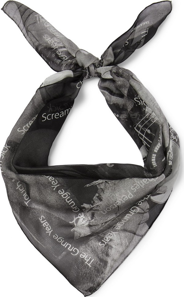 Takahiromiyashita The Soloist Printed Silk-Gauze Scarf