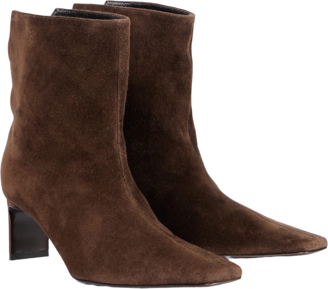 Khaite - Ona 55 suede ankle boots
