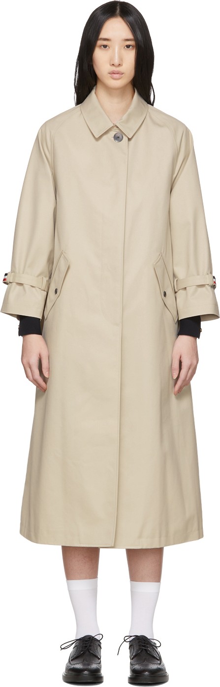 Thom Browne Khaki Unconstructed Trench Coat