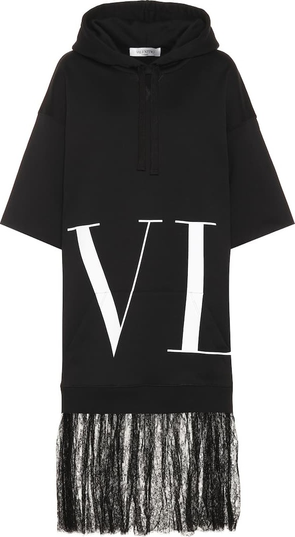 Valentino VLTN cotton-blend hoodie dress
