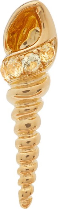 Patcharavipa Dolomena Shell 18kt gold & diamond single earring