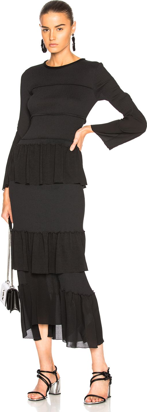 3.1 Phillip Lim Smoked Tiered Dress