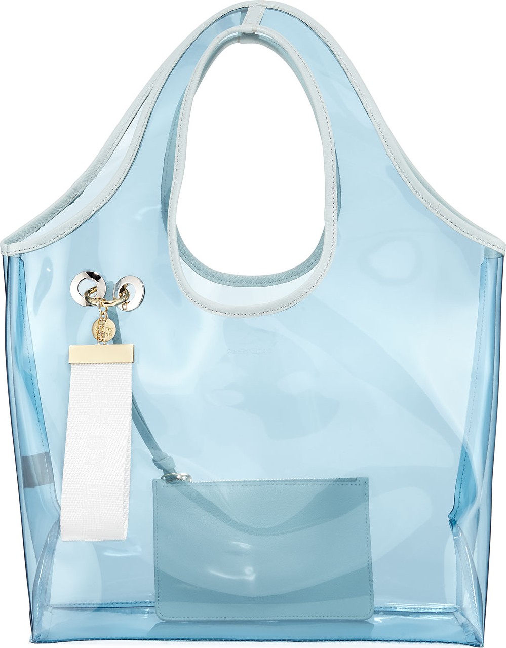 See By Chloé Jay Transparent Tote Bag, Light Blue