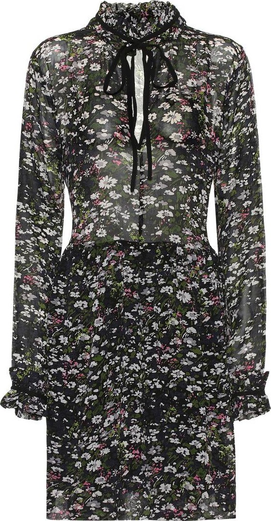 Ganni Floral georgette minidress