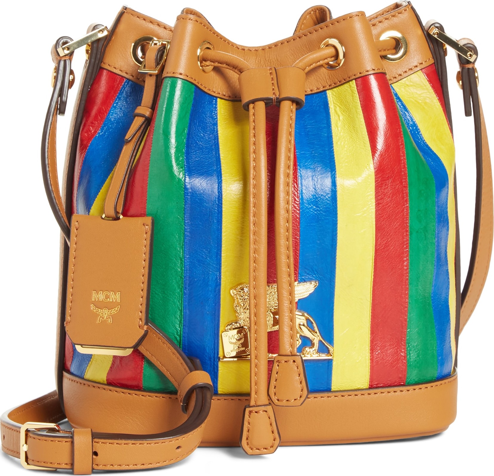 MCM Genuine Eelskin Mini Bucket Bag