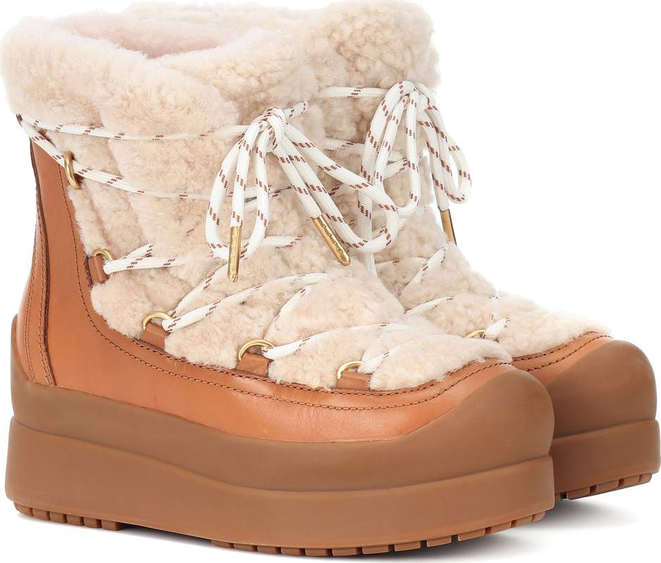 Tory Burch Courtney 60mm shearling ankle boots