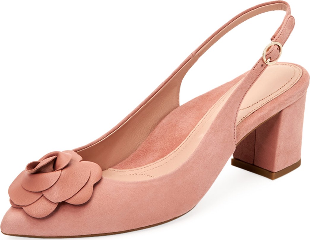 Taryn Rose Michelle Rose Suede Slingback Pumps