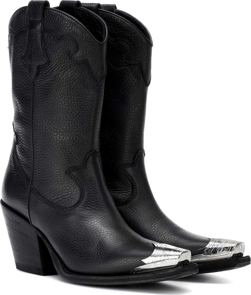 McQ - Alexander McQueen Leather cowboy boots