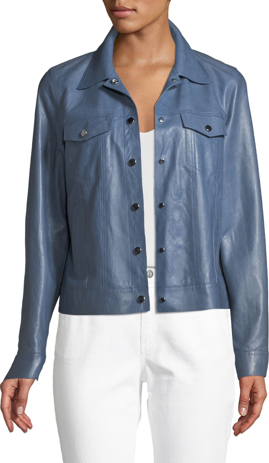 Lafayette 148 New York Destiny Leather Jacket