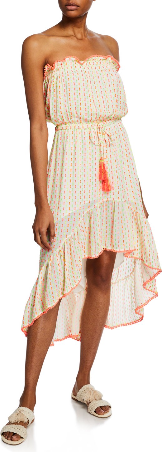 Tessora Anisa Strapless Flounce High-Low Dress