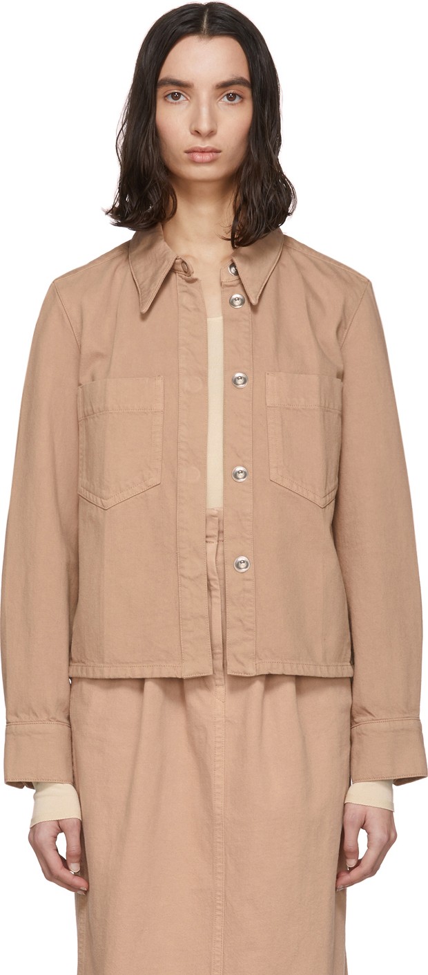 Lemaire SSENSE Exclusive Pink Denim Boxy Jacket Lemaire SSENSE Exclusive Pink Denim Boxy Jacket