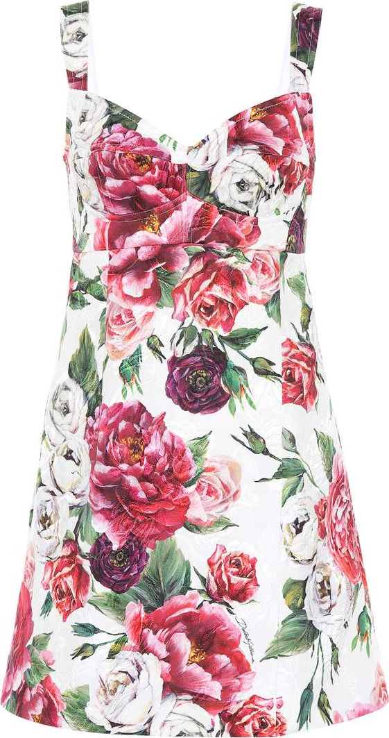 Dolce & Gabbana Cotton and silk-blend minidress