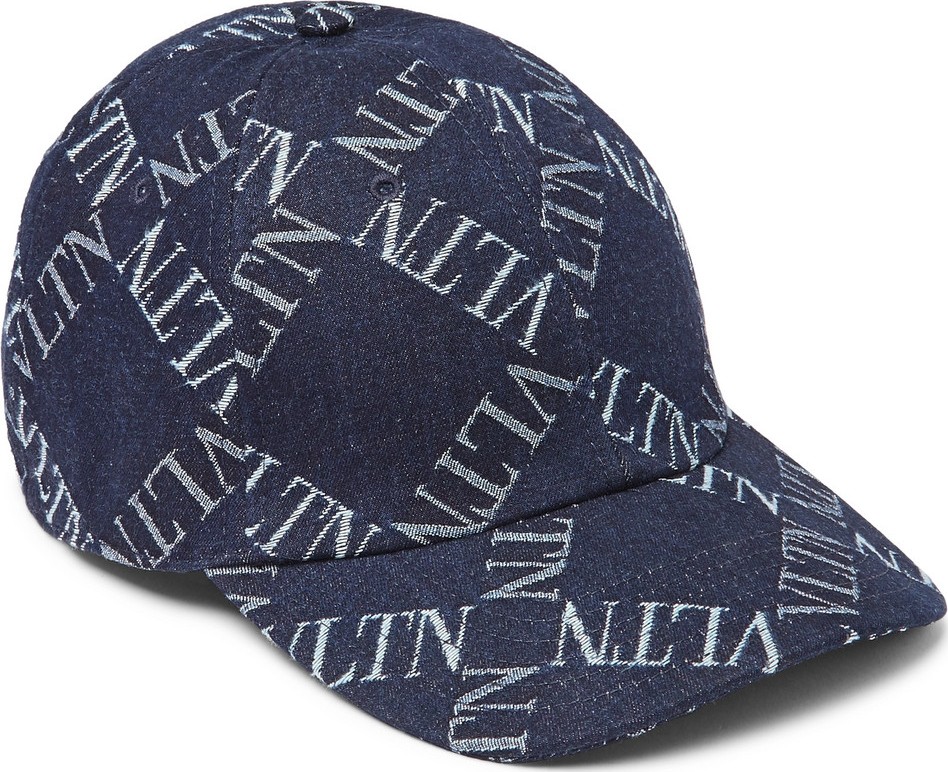 Valentino Valentino Garavani Logo-Jacquard Denim Baseball Cap